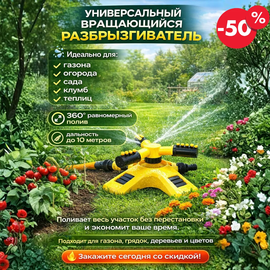 Распрыскиватель 360° в сад 