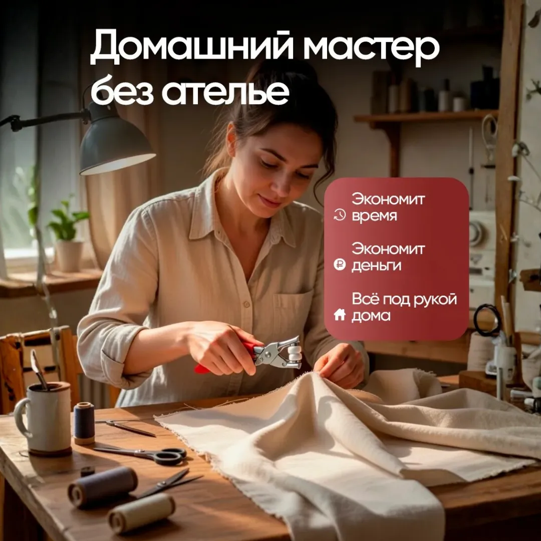 Набор швейных кнопок с зажимом