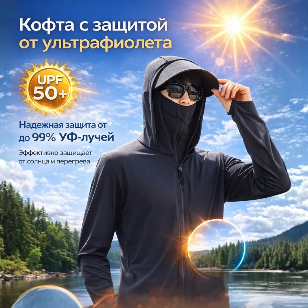 Кофта с защитой от ультрафиолета