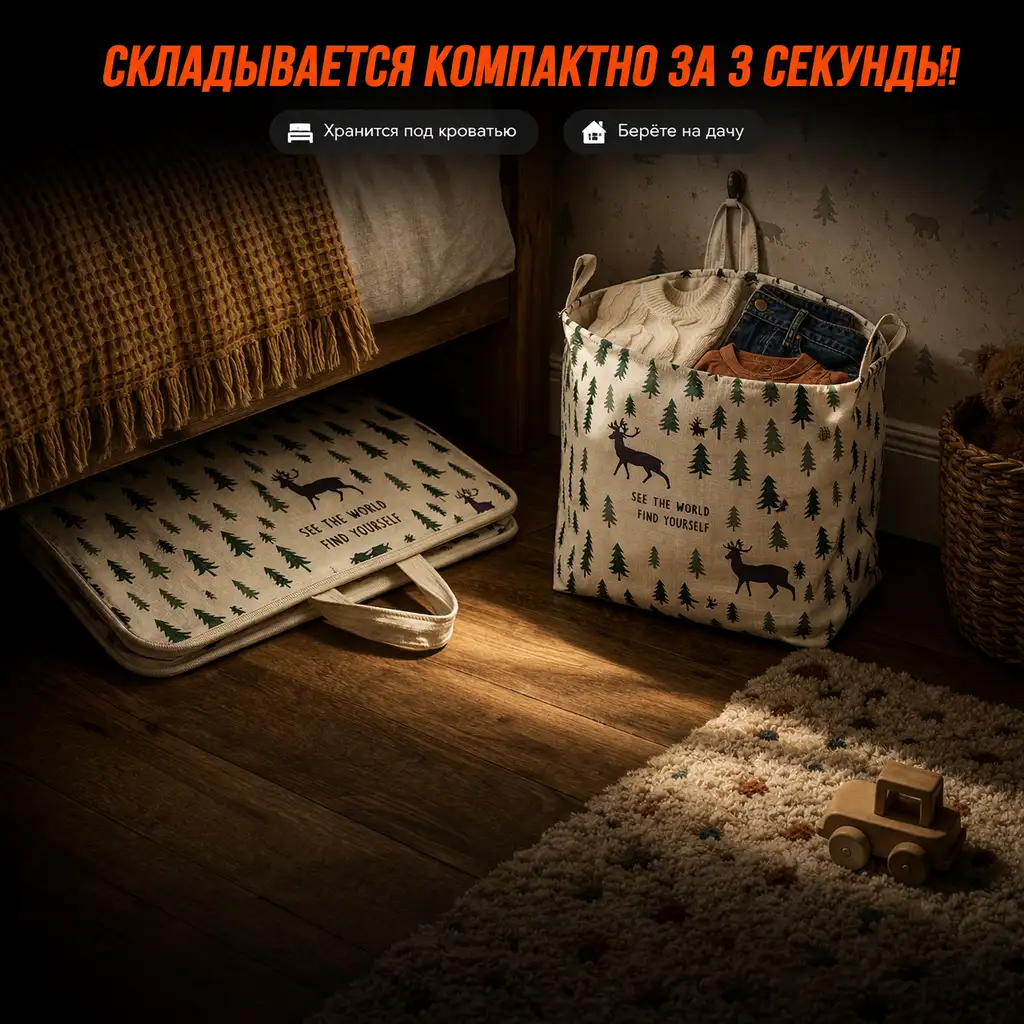 Складной и компактный дизайн