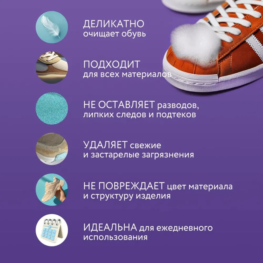 Пена‑пятновыводитель для обуви