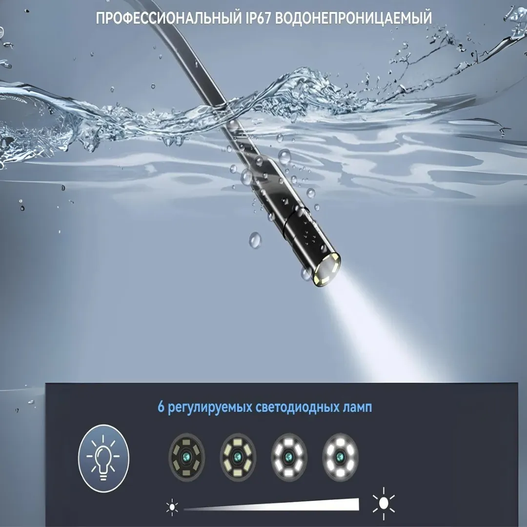 Профессиональный эндоскоп с экраном