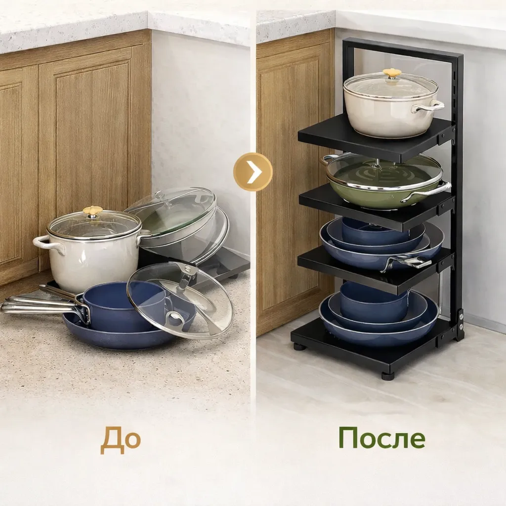 Кухонный стеллаж-стойка