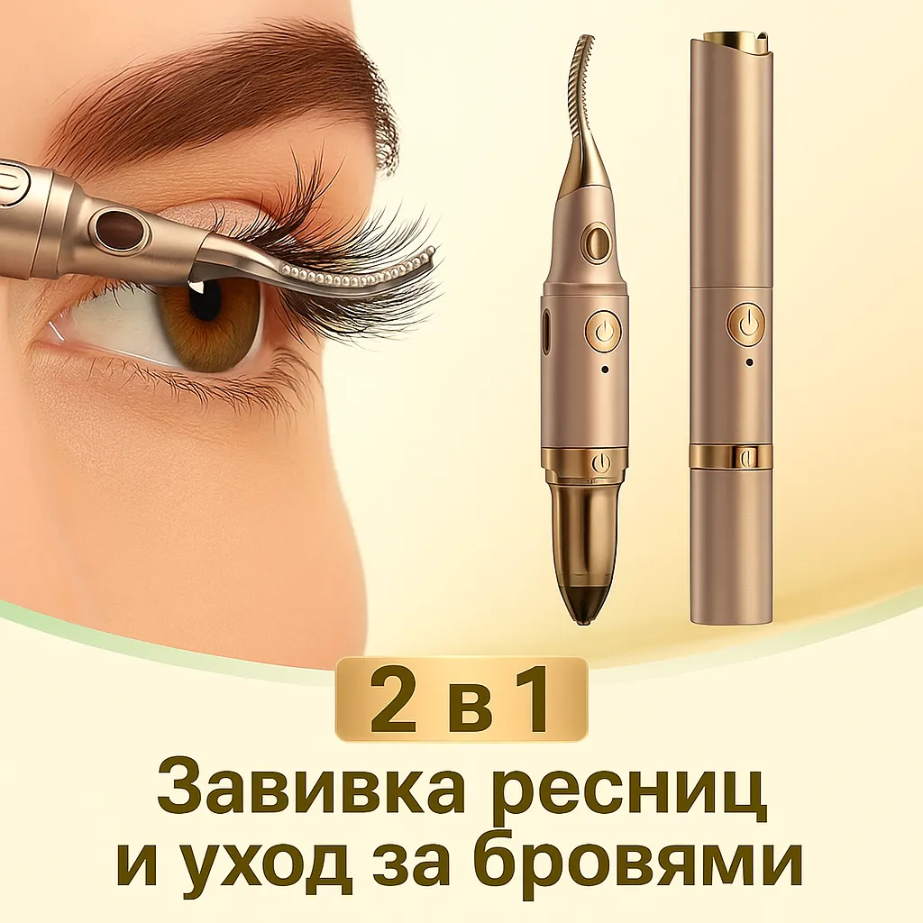 Электрические щипцы для завивки ресниц + триммер