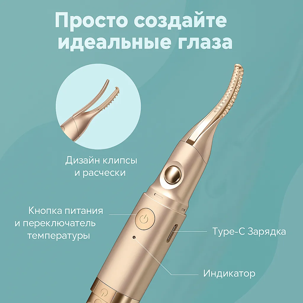 Электрические щипцы для завивки ресниц + триммер