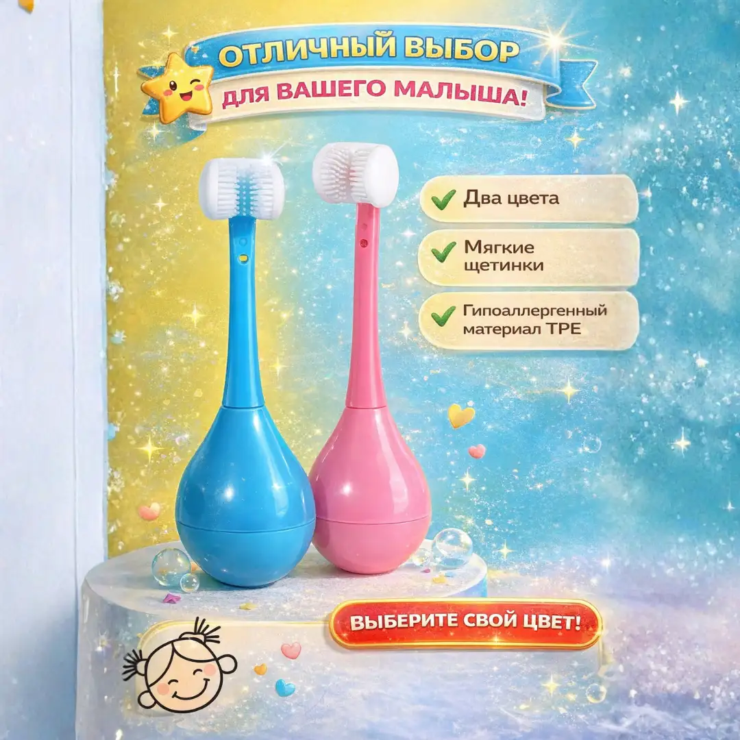 Безопасная щётка для здоровой детской улыбки